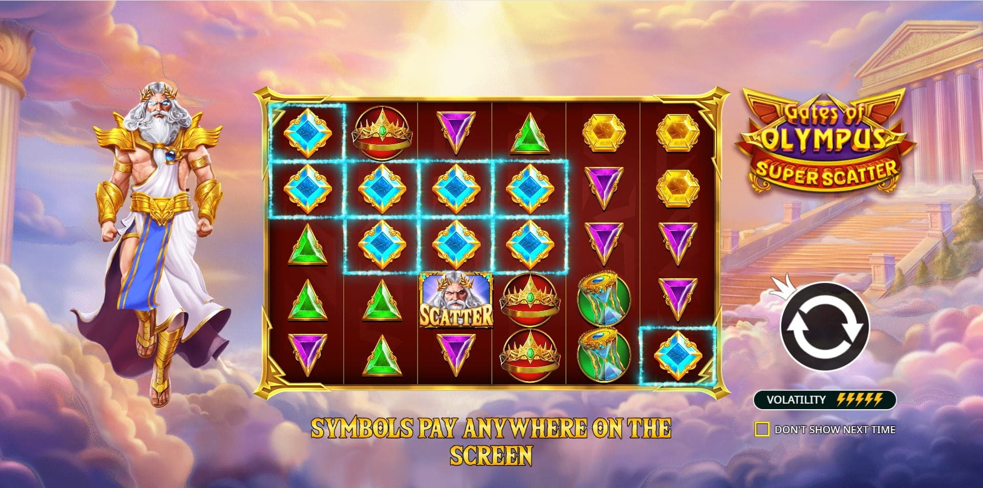 Gates of Olympus Super Scatter Gameplay