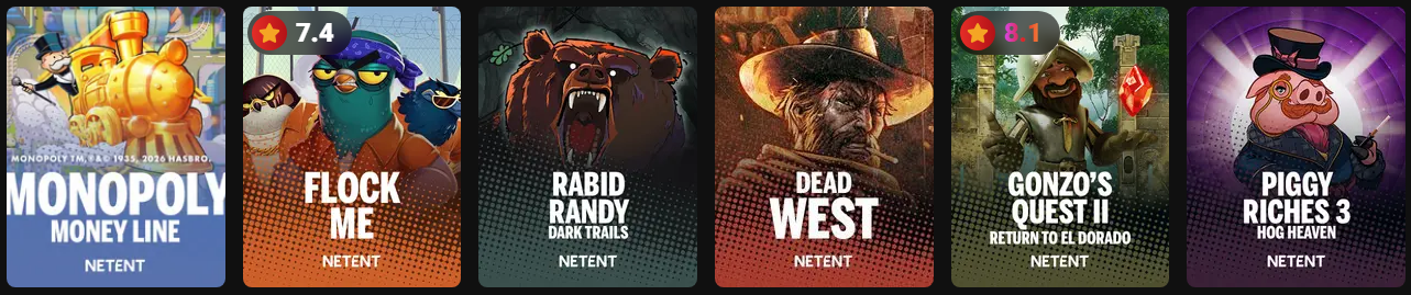 Beliebte Online-Slots des Spieleentwicklers NetEnt